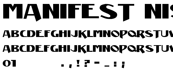 Manifest Niski font